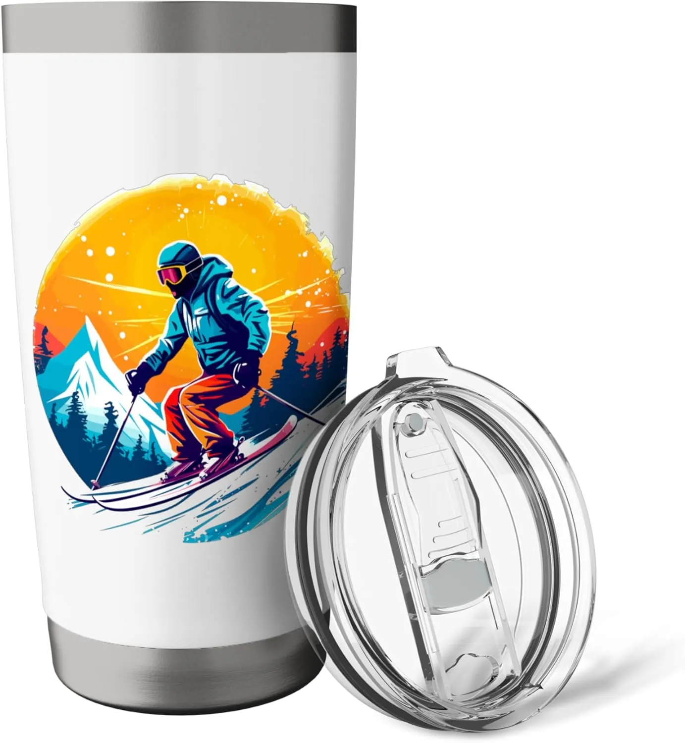 Ski Team Skier School Skiing Trip Ski Team Crew Skiing Stainless Steel Insulated Tumbler