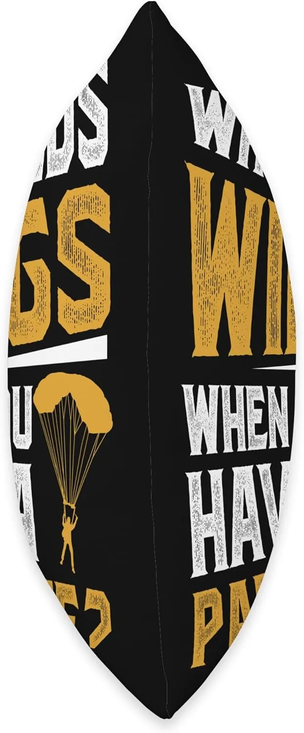 Skydiving Enthusiast Adventure Seeker Parachute Design Throw Pillow