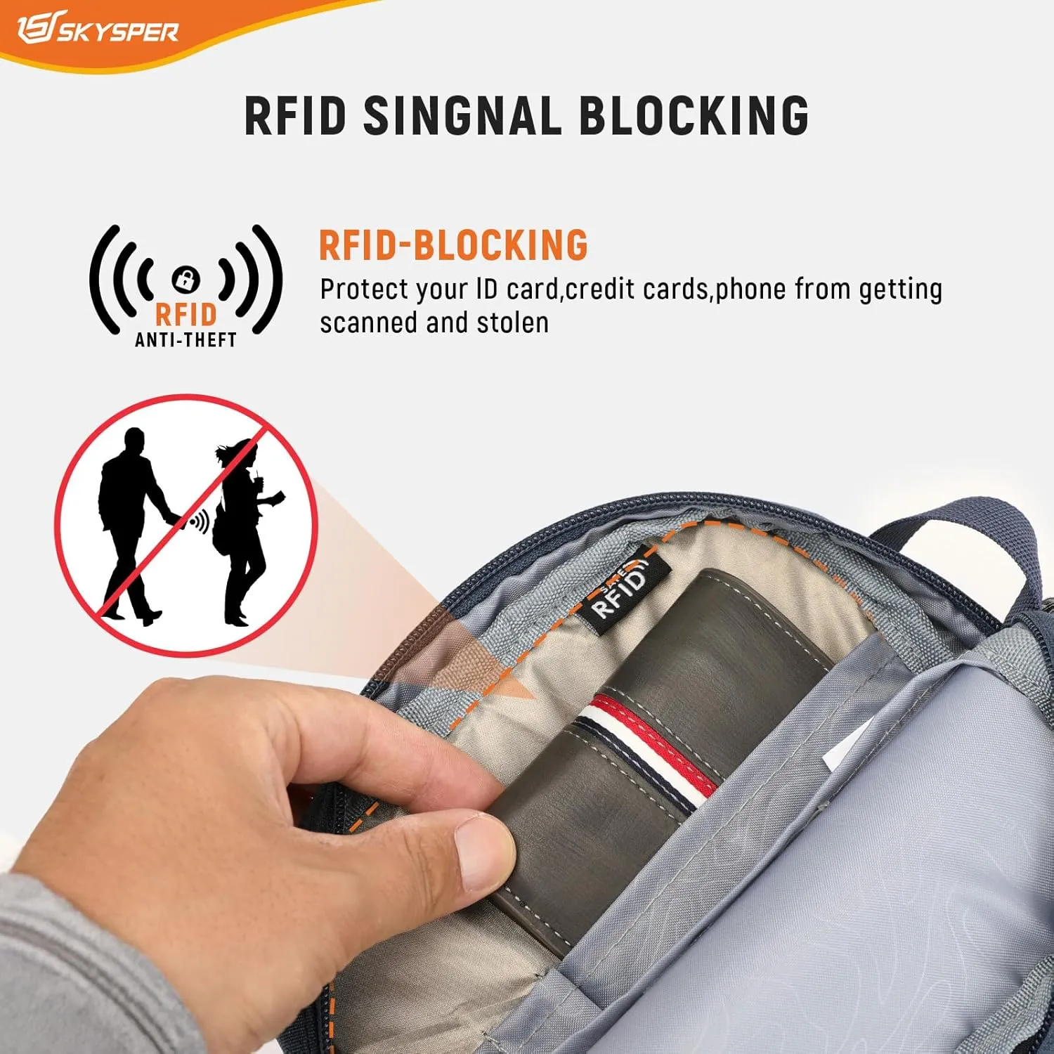 SKYSPER Messenger Bag for Men Women, Anti Theft Crossbody Bag Travel Purse Small Shoulder bag for Work Business Sports