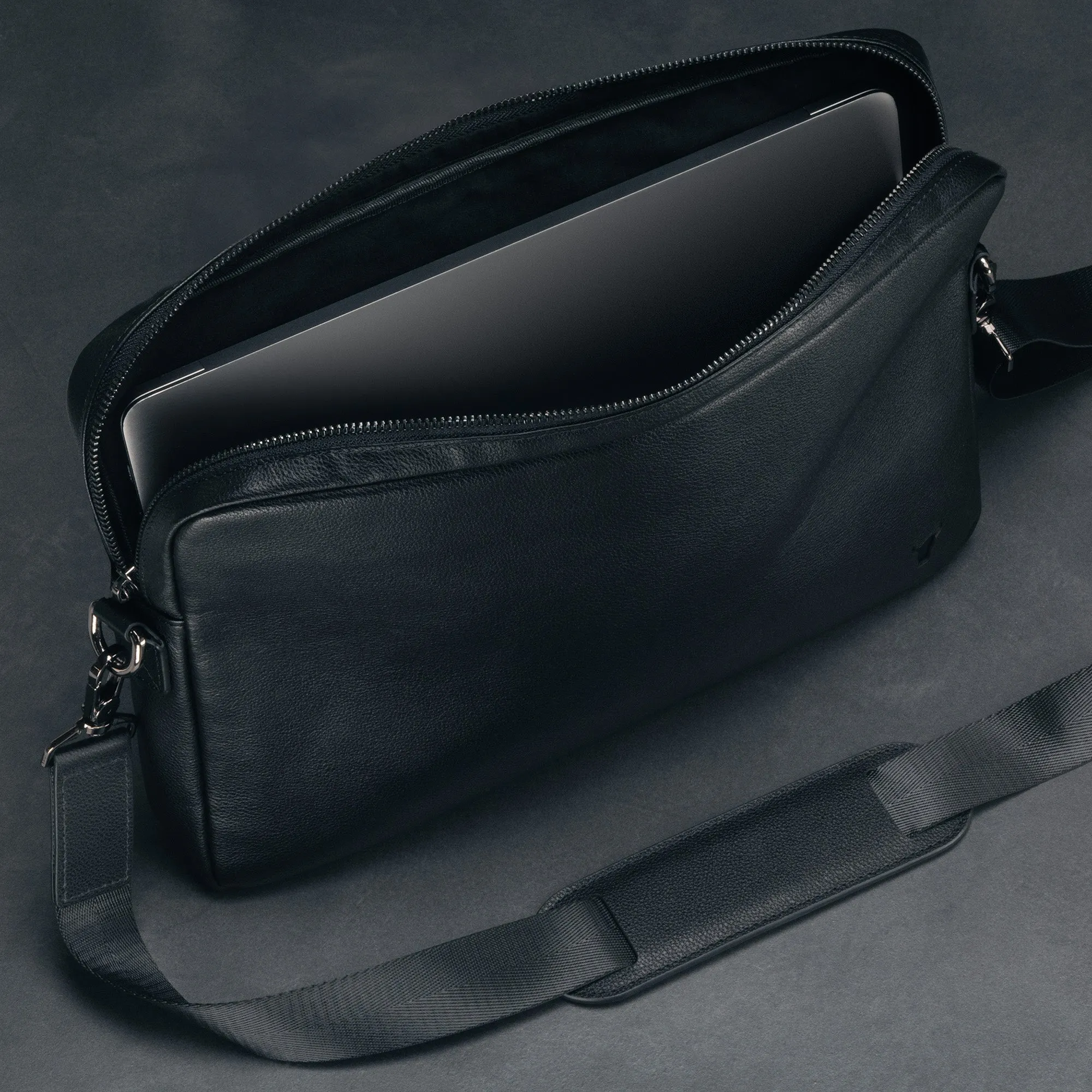 Slim Leather Laptop Bag