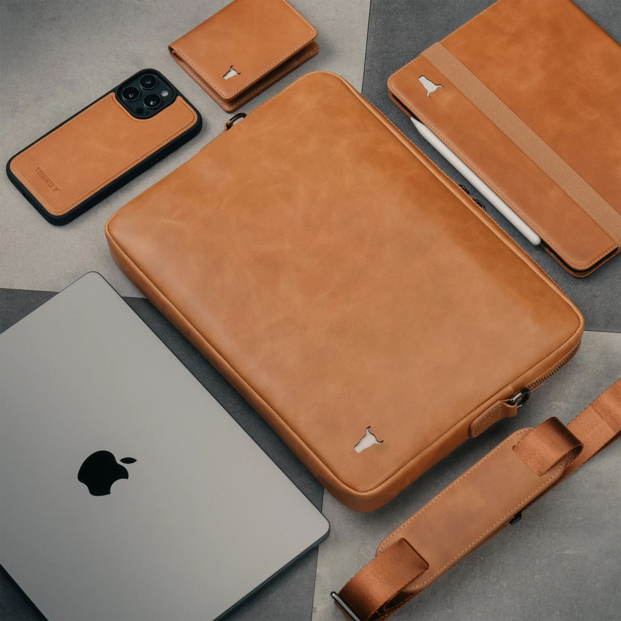 Slim Leather Laptop Bag