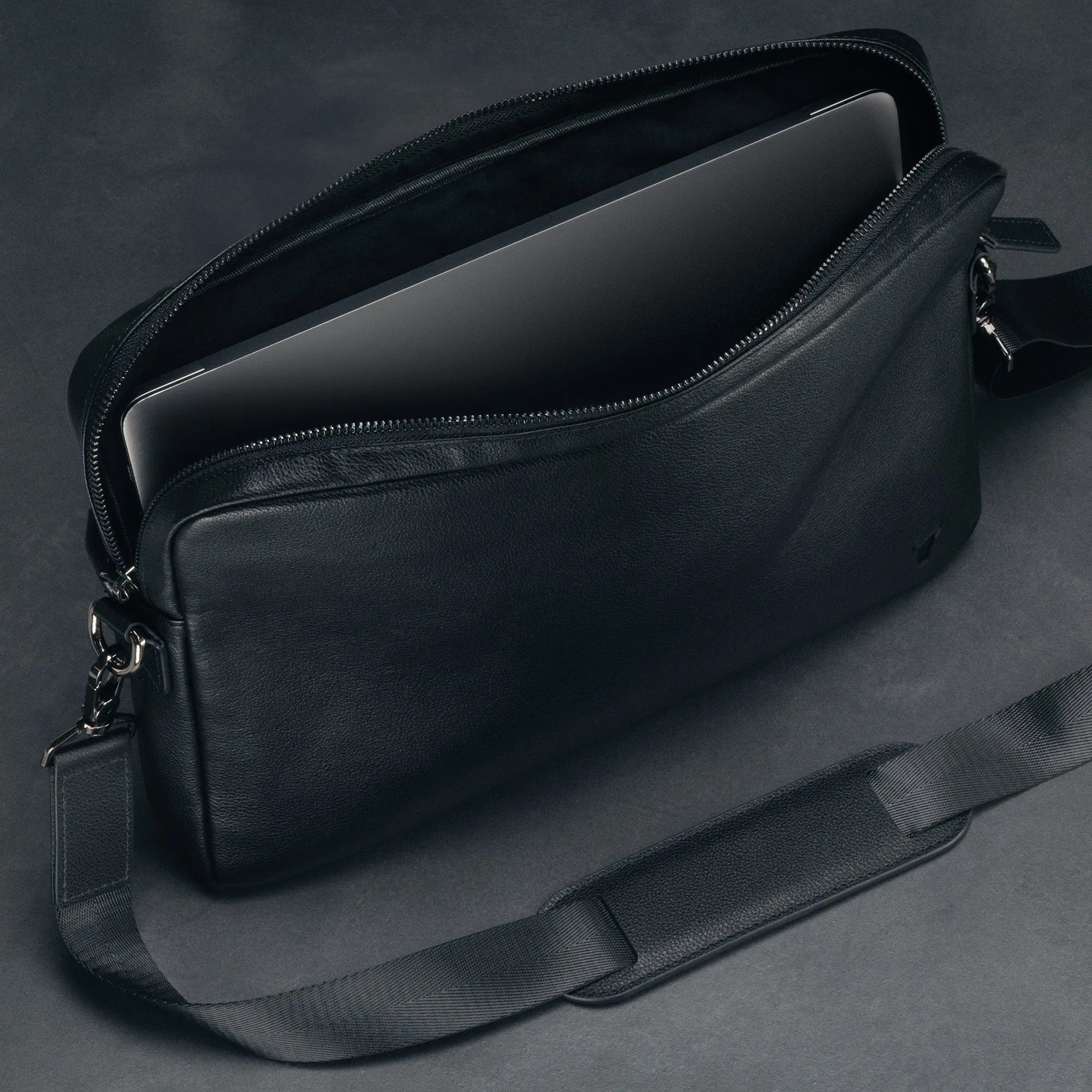 Slim Leather Laptop Bag
