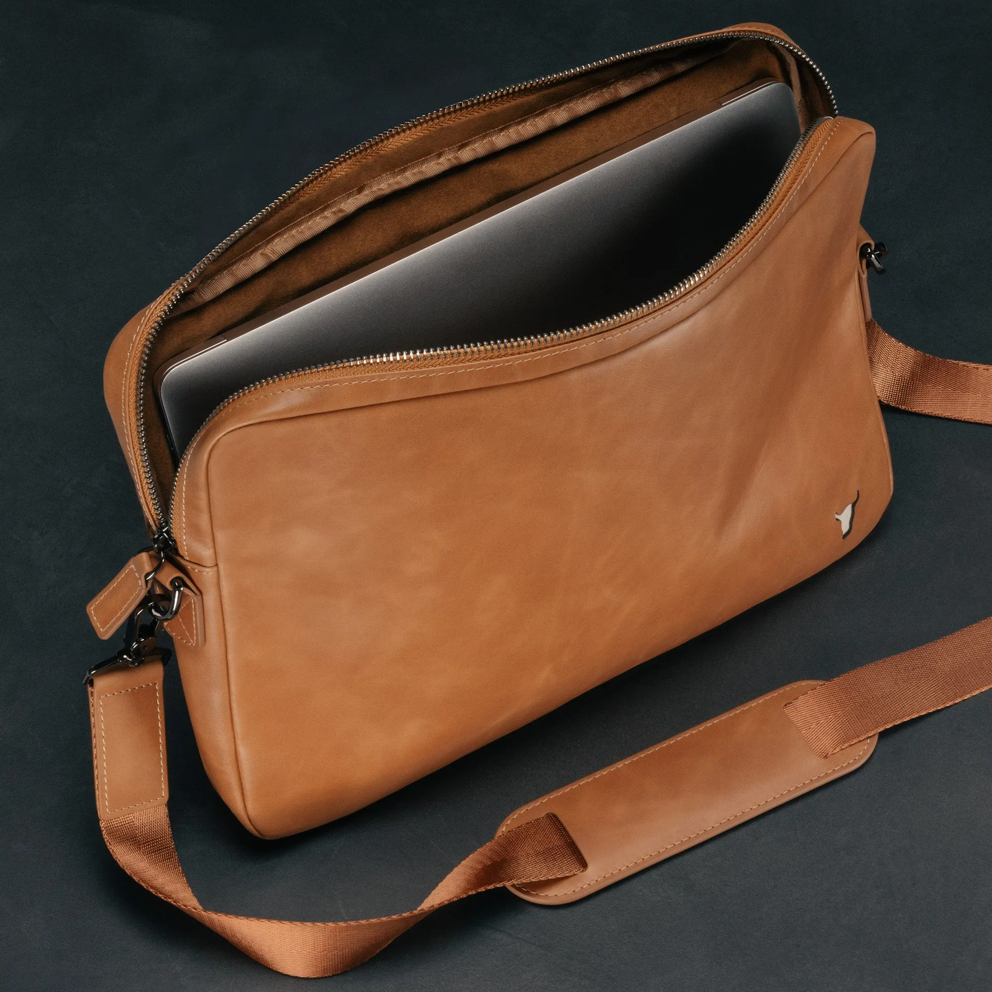 Slim Leather Laptop Bag