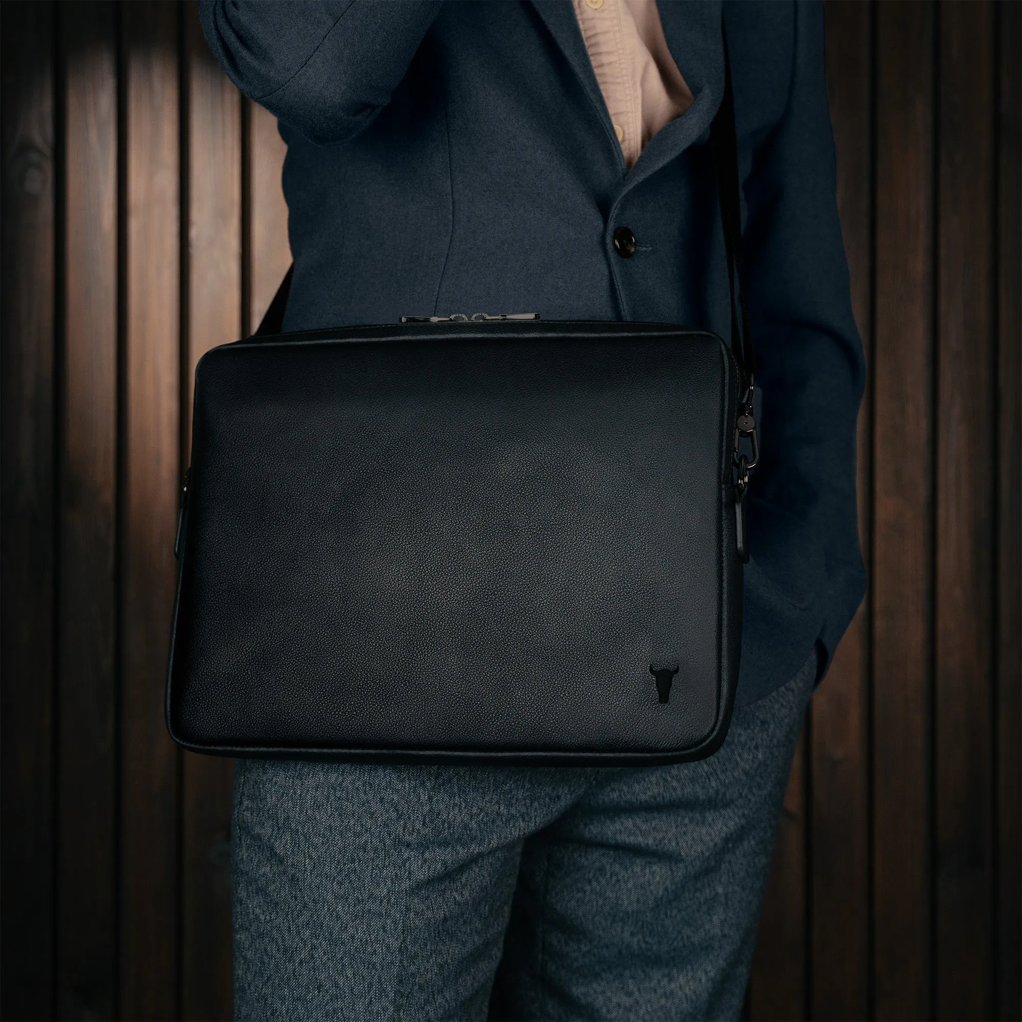 Slim Leather Laptop Bag
