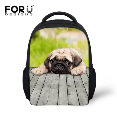 Small Animal Printing Pug Dog Bag
