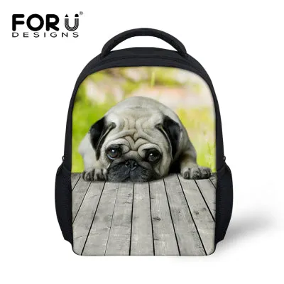 Small Animal Printing Pug Dog Bag