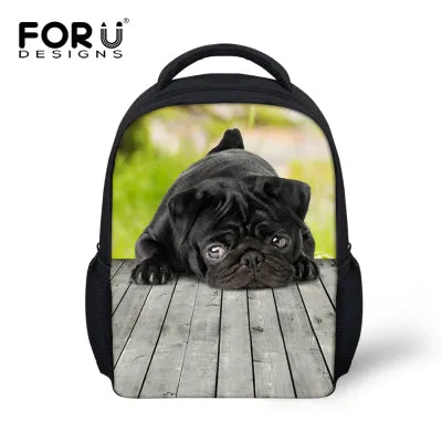 Small Animal Printing Pug Dog Bag