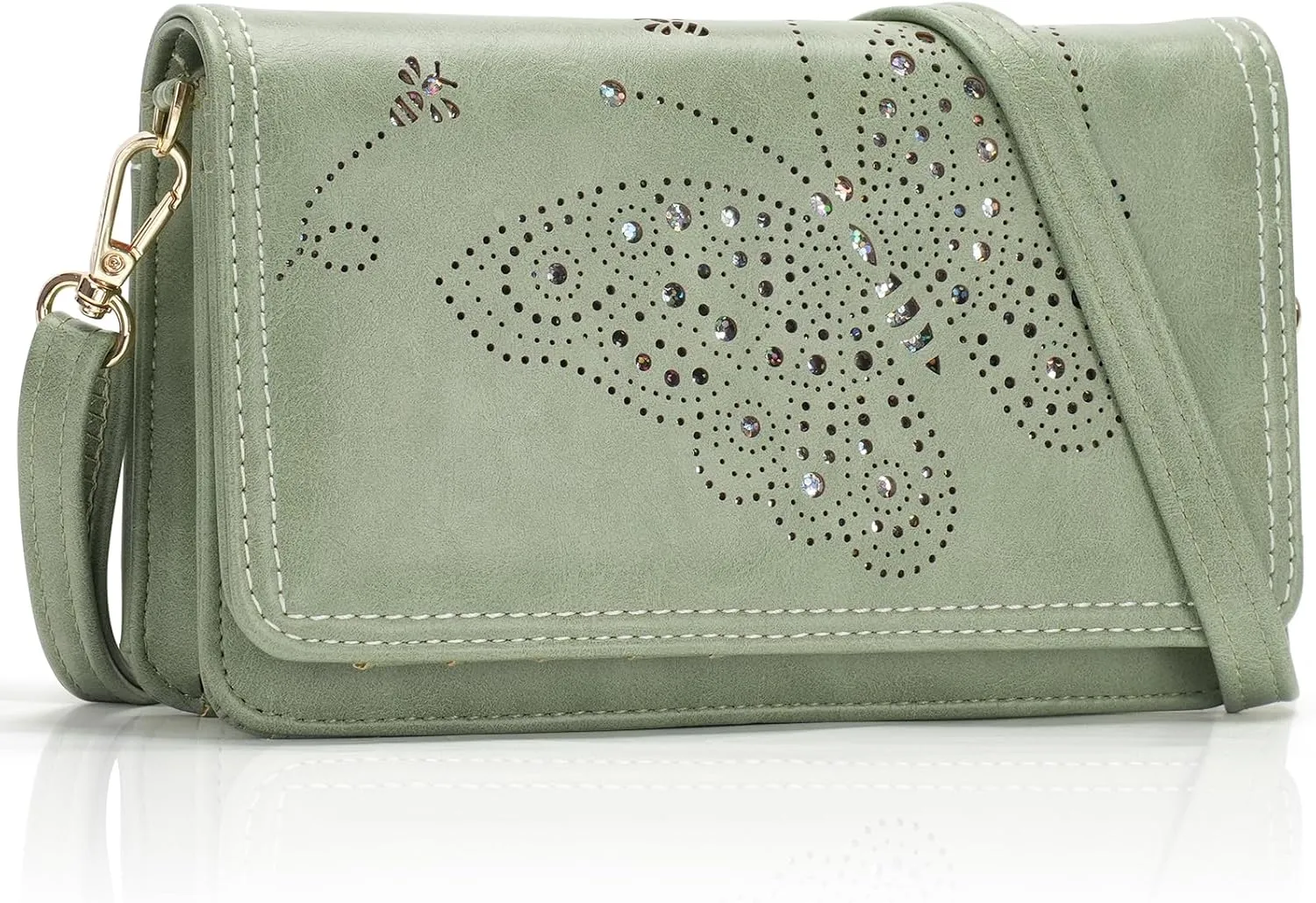 Small Crossbody Bag for Women,Cell Phone Purse Womens Shoulder Handbags Wallet Purse with Credit Card Slots Wristlet