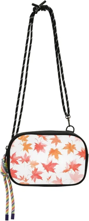 Small Crossbody Bags Autumn Fall Maple Leaves Phone Purse Wallet for Women Shoulder Bag with Cute Rope Straps