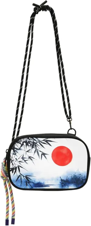 Small Crossbody Bags Chinoiserie Ink Art Print Phone Purse Wallet for Women Shoulder Bag with Cute Rope Straps