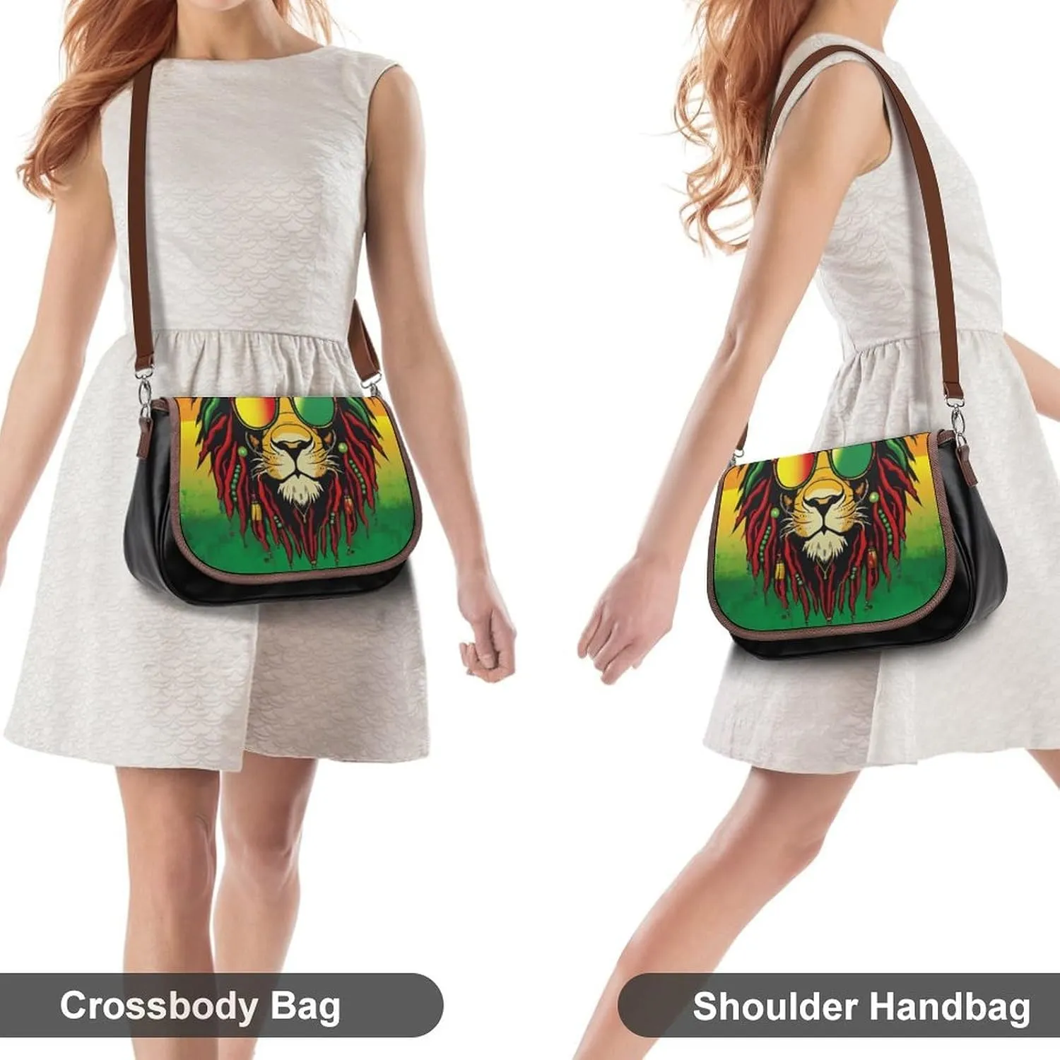 Small Crossbody Handbags Pu Leather Purse Travel Shoulder Bag with Adjustable Strap
