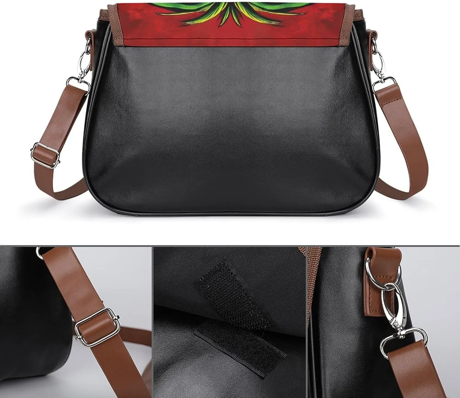 Small Crossbody Handbags Pu Leather Purse Travel Shoulder Bag with Adjustable Strap