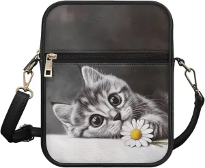 Small Messenger Bag Office Briefcase Crossbody Travel Bag for Women and Men with Inner Card Slot for Cash Work Bag