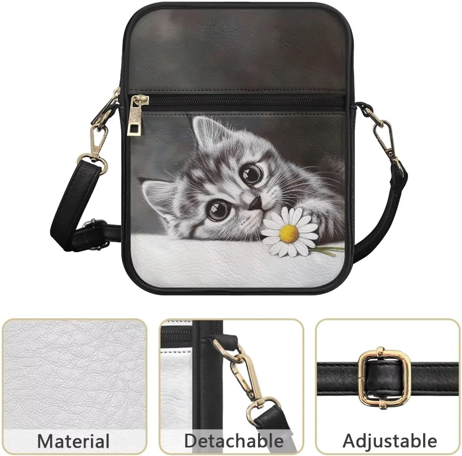Small Messenger Bag Office Briefcase Crossbody Travel Bag for Women and Men with Inner Card Slot for Cash Work Bag