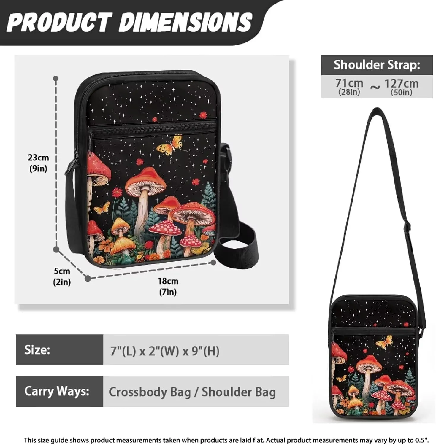 Small Messenger Bag Purse Crossbody Bag with Adjustable Strap for Women Men for Travel Outdoor Sports