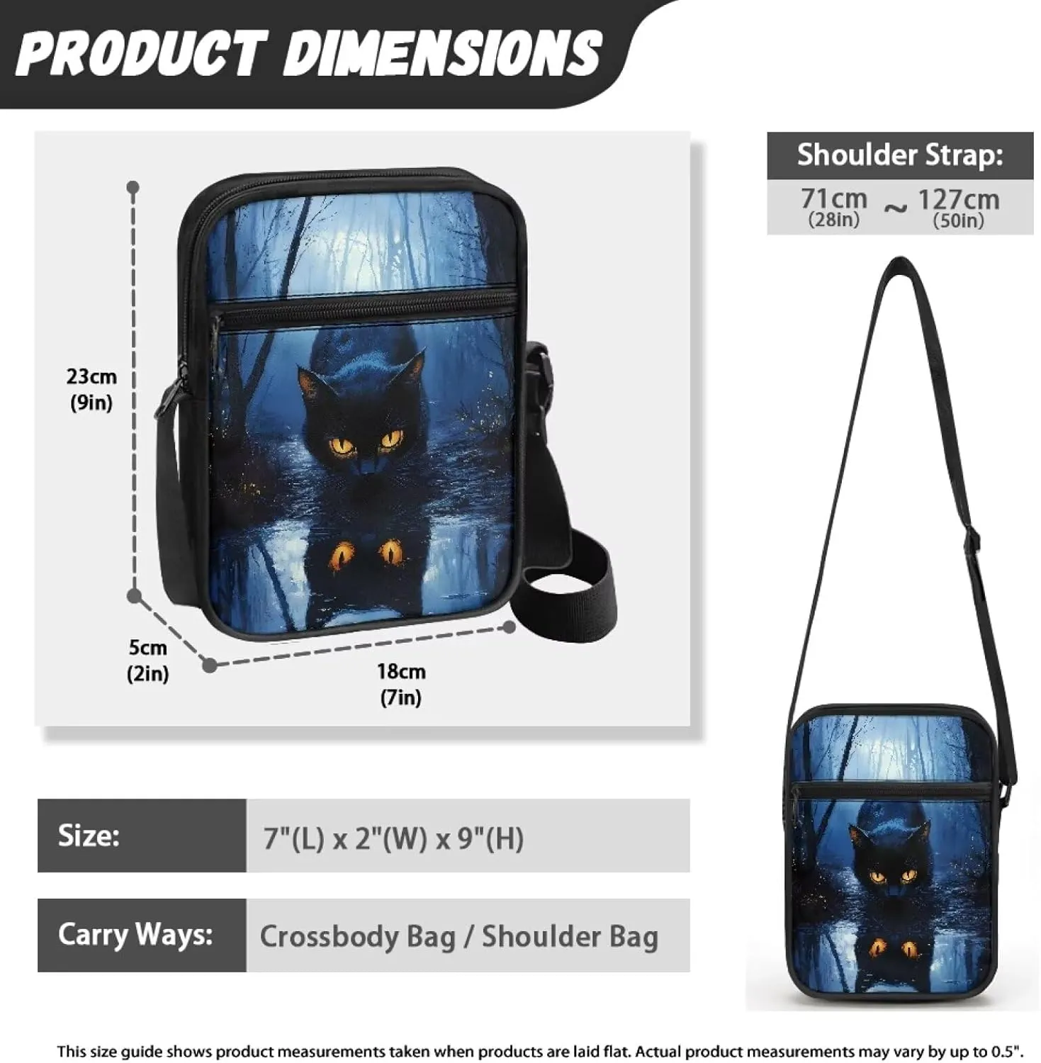 Small Messenger Bag Purse Crossbody Bag with Adjustable Strap for Women Men for Travel Outdoor Sports