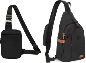 Small Sling Bag and Anti Theft Crossbody Bag with Tunnel Lock Zipper(L)