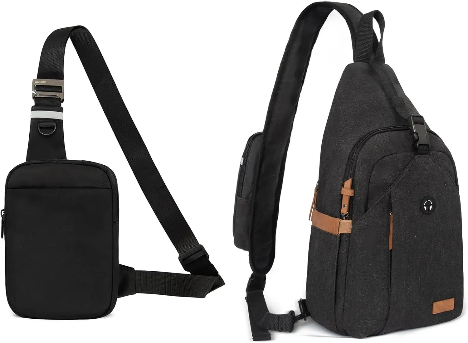 Small Sling Bag and Anti Theft Crossbody Bag with Tunnel Lock Zipper(L)