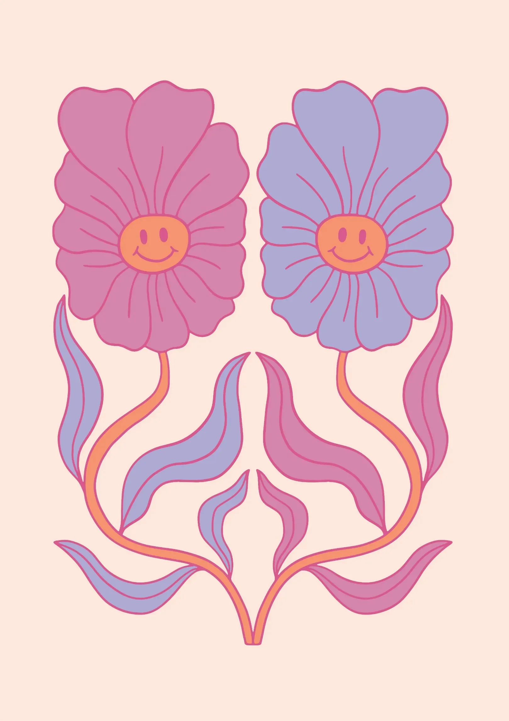Smiling Blooms Canvas Wall Art