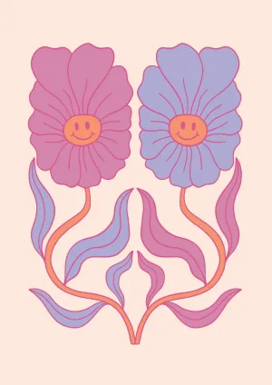 Smiling Blooms Canvas Wall Art