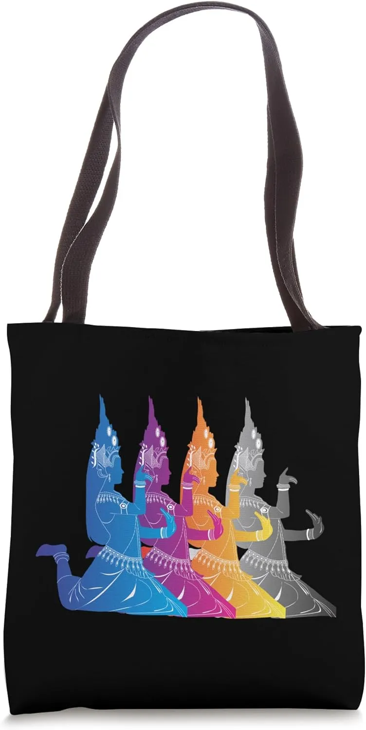 Southeast Asian Colorful Traditional Dance Thailand Cambodia Tote Bag