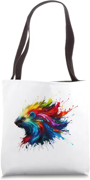Splash Art Porcupine Porcupines Quill Pig Tote Bag