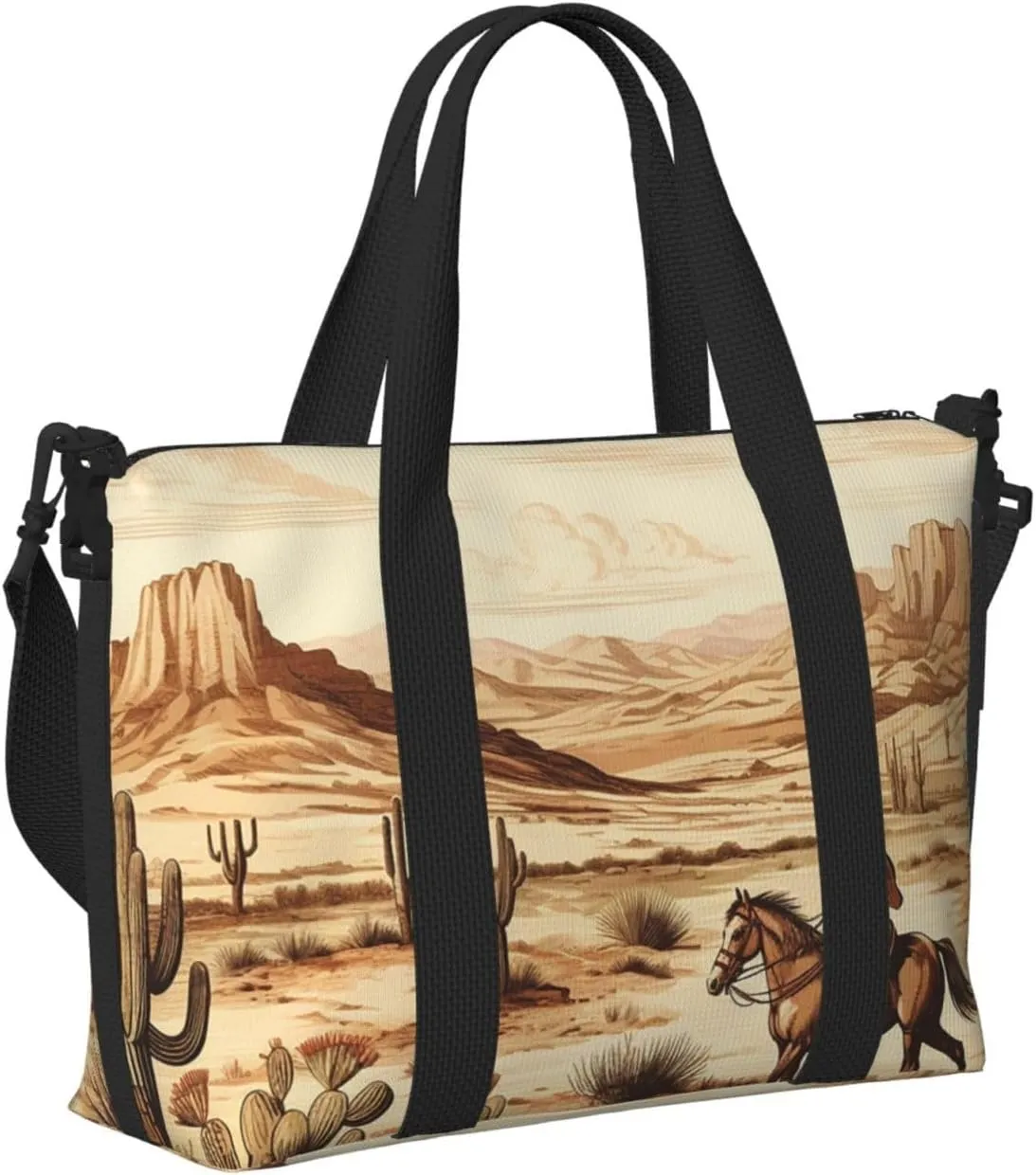 Sports Gym Bag for Women Men Travel Duffel Bag Tote Cowboys Riding Horses Weekender Bag Canvas Carry on Overnight Bag for Travel Swimming Fitness Workout Sports Duffle Bag