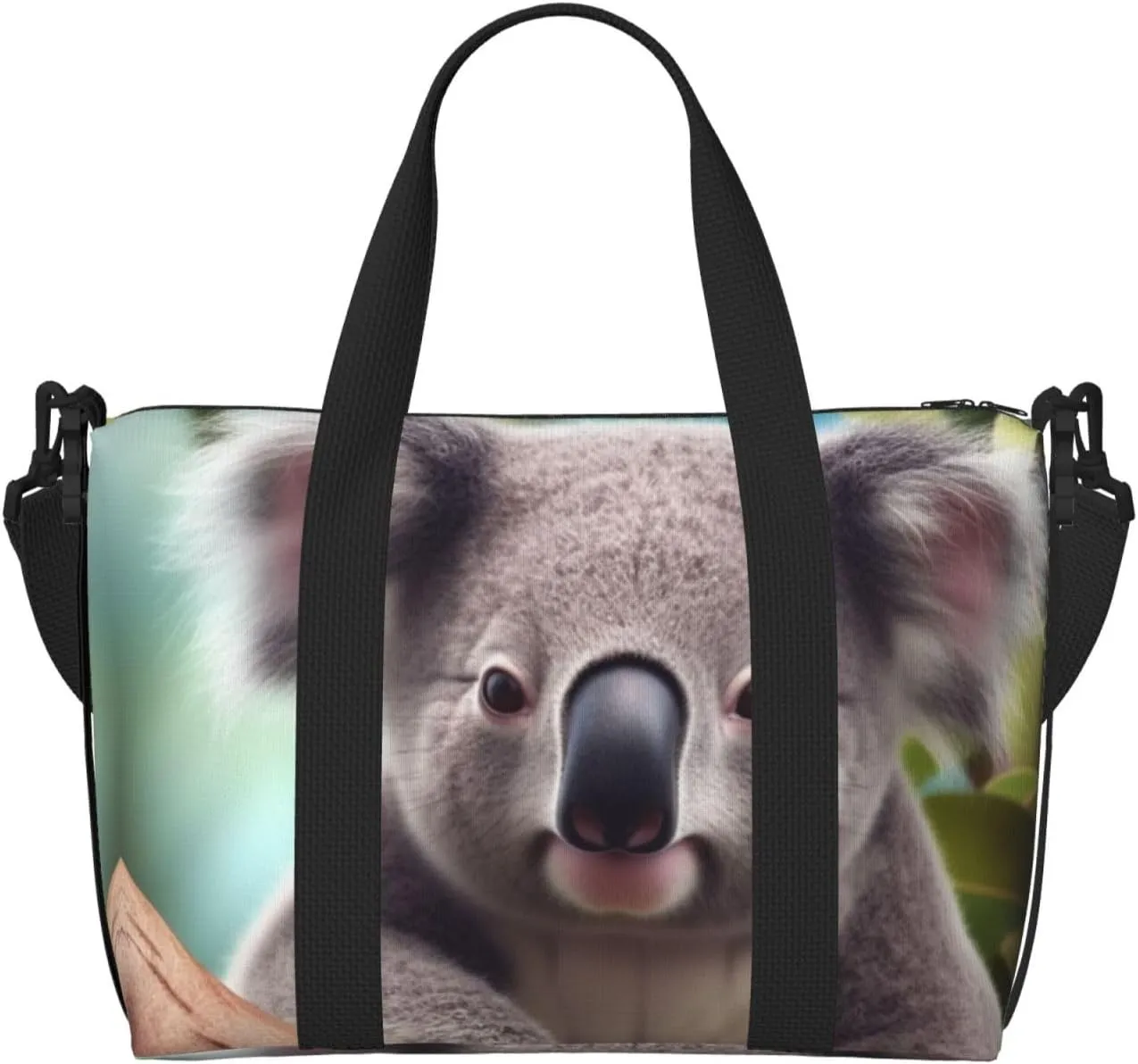 Sports Gym Bag for Women Men Travel Duffel Bag Tote Cute Koala Weekender Bag Canvas Carry on Overnight Bag for Travel Swimming Fitness Workout Sports Duffle Bag