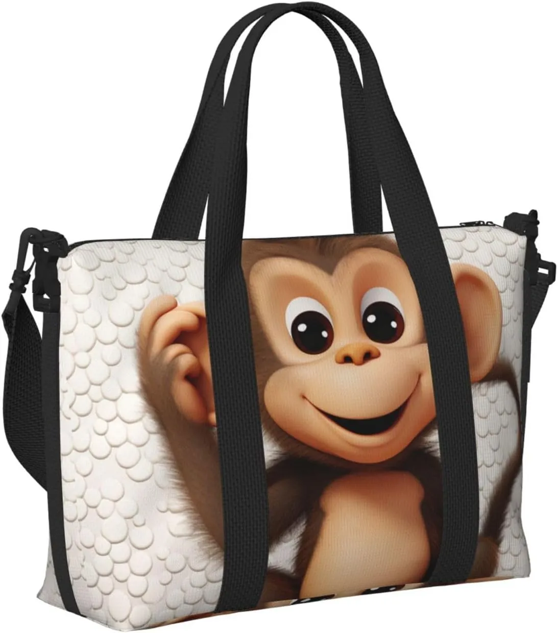 Sports Gym Bag for Women Men Travel Duffel Bag Tote cute monkey Weekender Bag Canvas Carry on Overnight Bag for Travel Swimming Fitness Workout Sports Duffle Bag