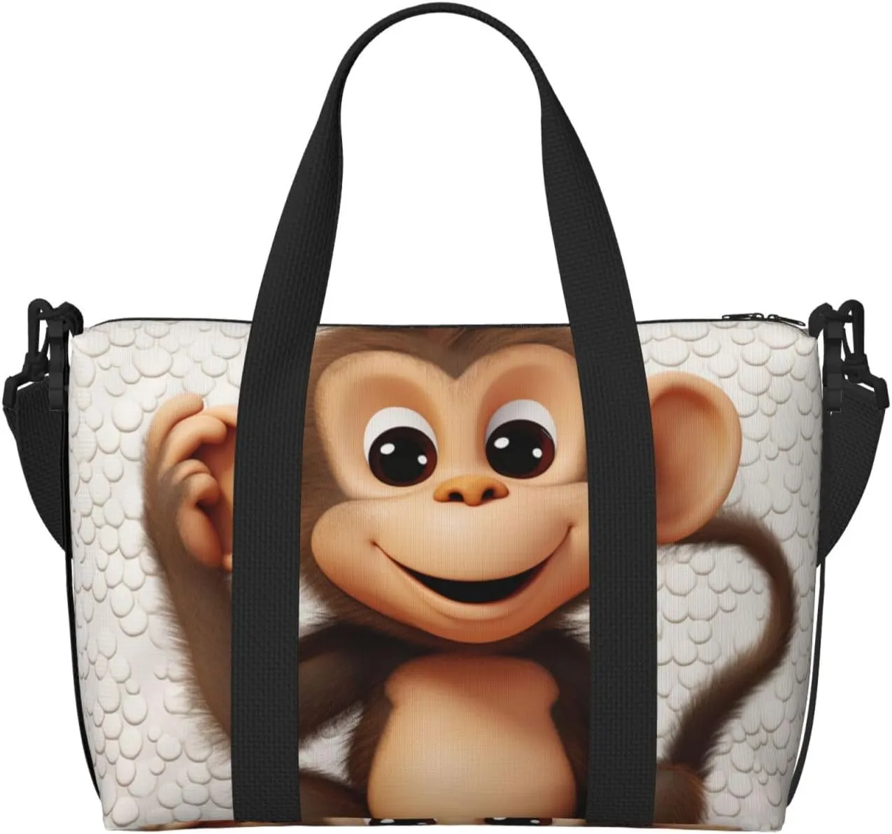 Sports Gym Bag for Women Men Travel Duffel Bag Tote cute monkey Weekender Bag Canvas Carry on Overnight Bag for Travel Swimming Fitness Workout Sports Duffle Bag