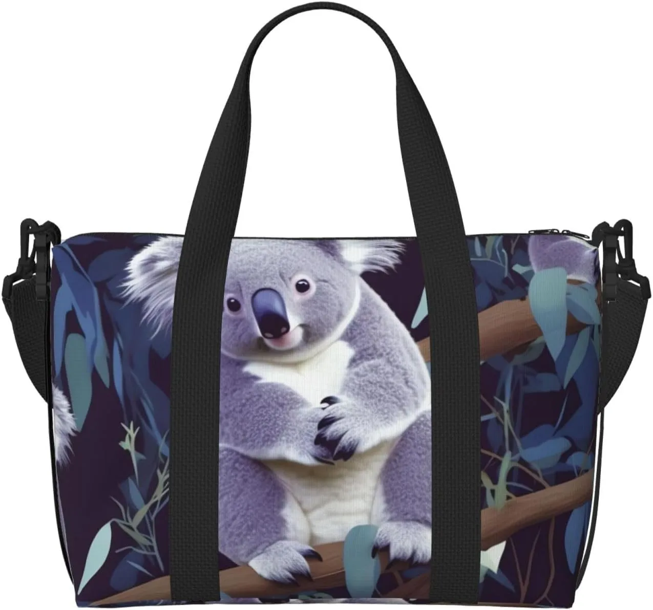 Sports Gym Bag for Women Men Travel Duffel Bag Tote lovely Koala Weekender Bag Canvas Carry on Overnight Bag for Travel Swimming Fitness Workout Sports Duffle Bag