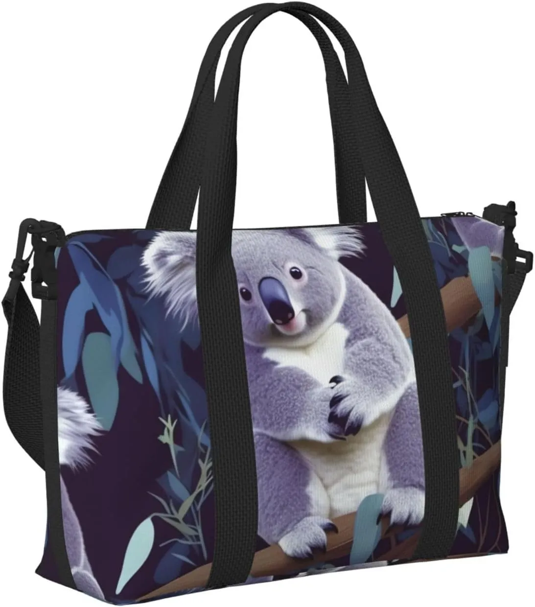 Sports Gym Bag for Women Men Travel Duffel Bag Tote lovely Koala Weekender Bag Canvas Carry on Overnight Bag for Travel Swimming Fitness Workout Sports Duffle Bag