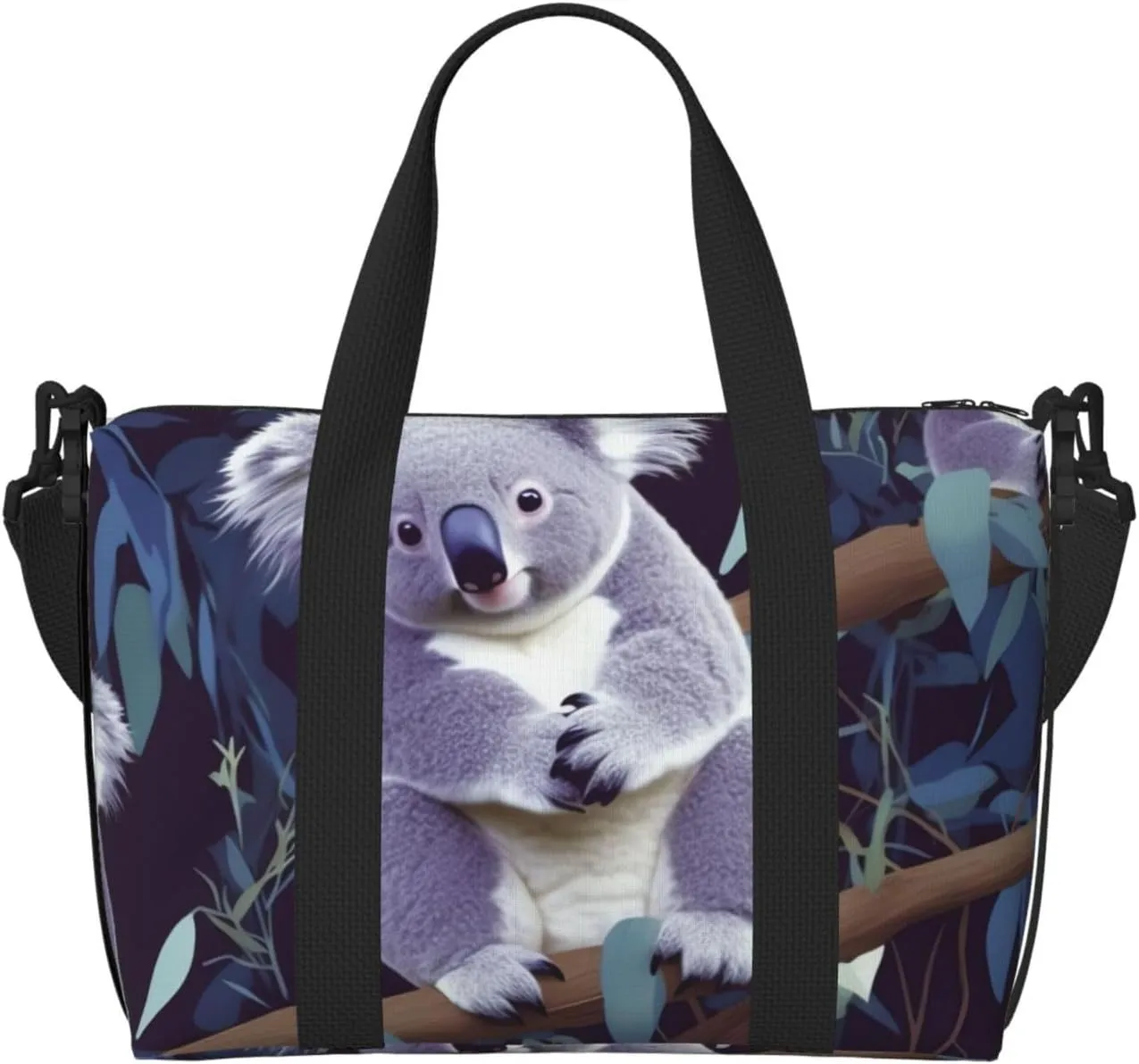 Sports Gym Bag for Women Men Travel Duffel Bag Tote lovely Koala Weekender Bag Canvas Carry on Overnight Bag for Travel Swimming Fitness Workout Sports Duffle Bag