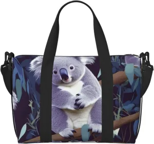 Sports Gym Bag for Women Men Travel Duffel Bag Tote lovely Koala Weekender Bag Canvas Carry on Overnight Bag for Travel Swimming Fitness Workout Sports Duffle Bag