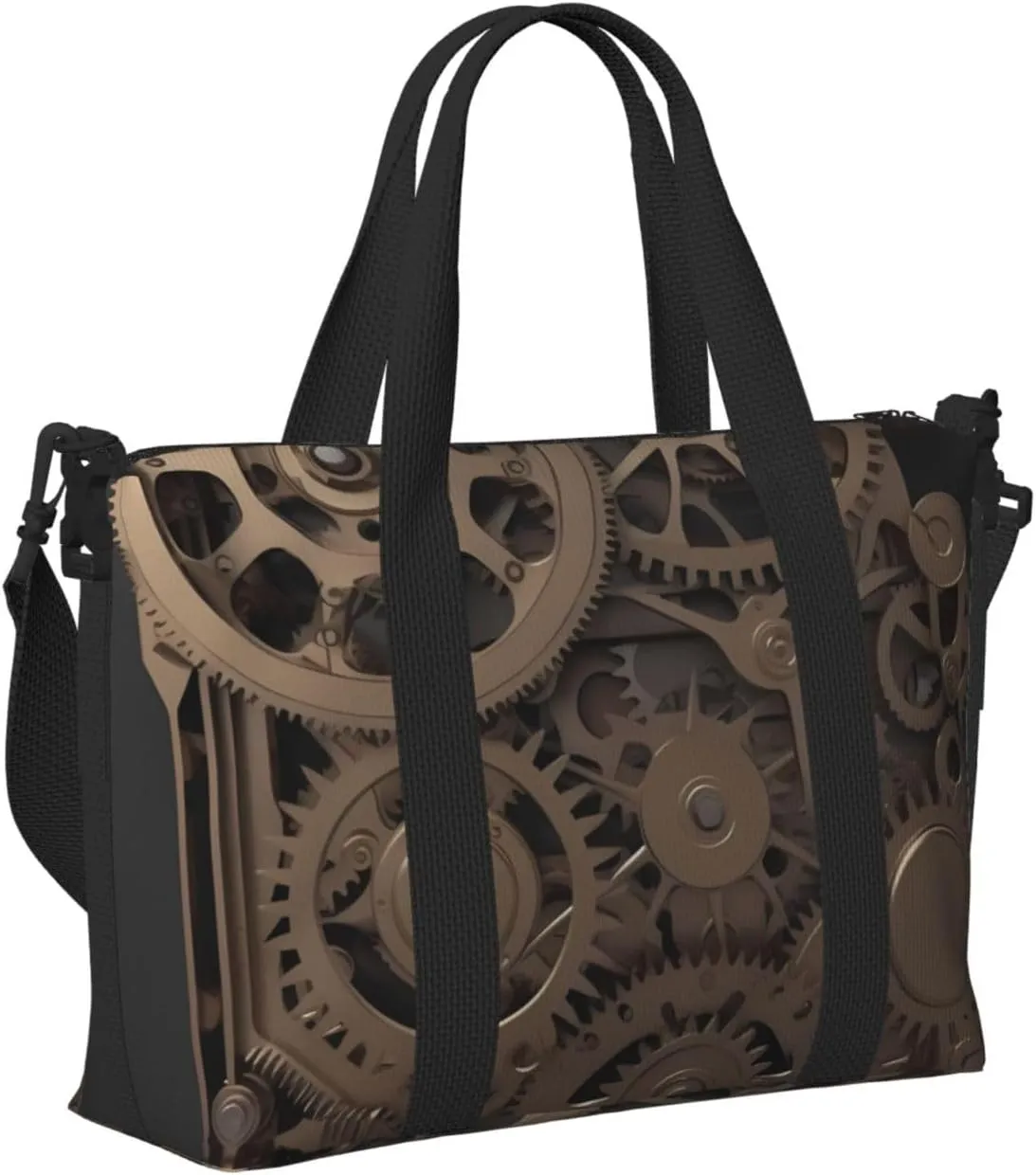 Sports Gym Bag for Women Men Travel Duffel Bag Tote Steampunk Mechanical Gears Weekender Bag Canvas Carry on Overnight Bag for Travel Swimming Fitness Workout Sports Duffle Bag