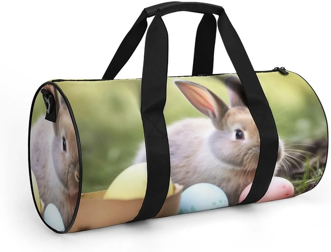 Sports Gym Bag for Women Men Travel Duffel Bag Tote Weekender Bag Rabbits Eggs Carry on Overnight Bag for Travel Swimming Fitness Workout Sports Duffle Bag