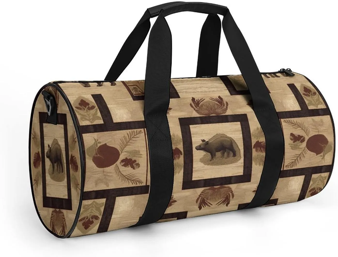 Sports Gym Bag for Women Men Travel Duffel Bag Tote Weekender Bag Rustic Lodge Carry on Overnight Bag for Travel Swimming Fitness Workout Sports Duffle Bag