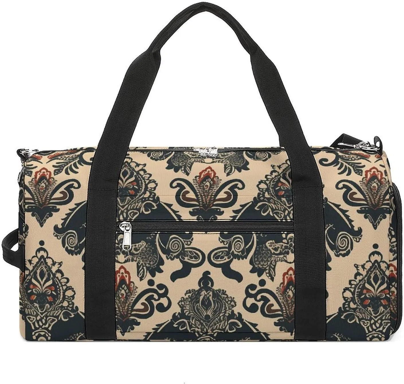 Sports Gym Bag for Women Men with Shoe And Wet Compartment Travel Duffel Bag Asian Elephants Weekender Bag Carry on Overnight Bag for Swimming Fitness Workout Sport Duffle Bag