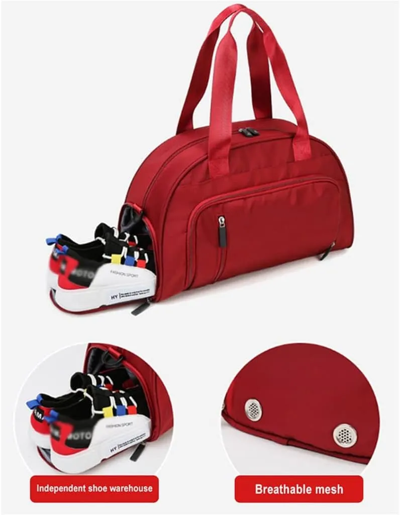 Sports Gym Bag Men Women Fitness Shoulder Bag Yoga Luggage Bag With Shoes Compartment Tote Bag(black-JoJo's Bizarre Adventure1)