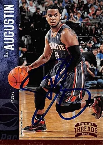 Sports Memorabilia Autograph Warehouse 560044 D.J. Augustin Autographed Basketball Card - Charlotte Bobcats 2012 Panini Threads No.12