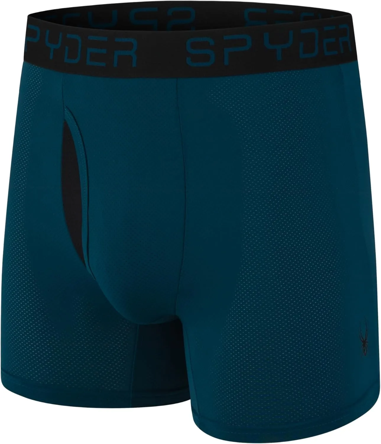 Spyder Mens Boxer Briefs Performance Nylon Mesh Sports Underwear With Fly Front