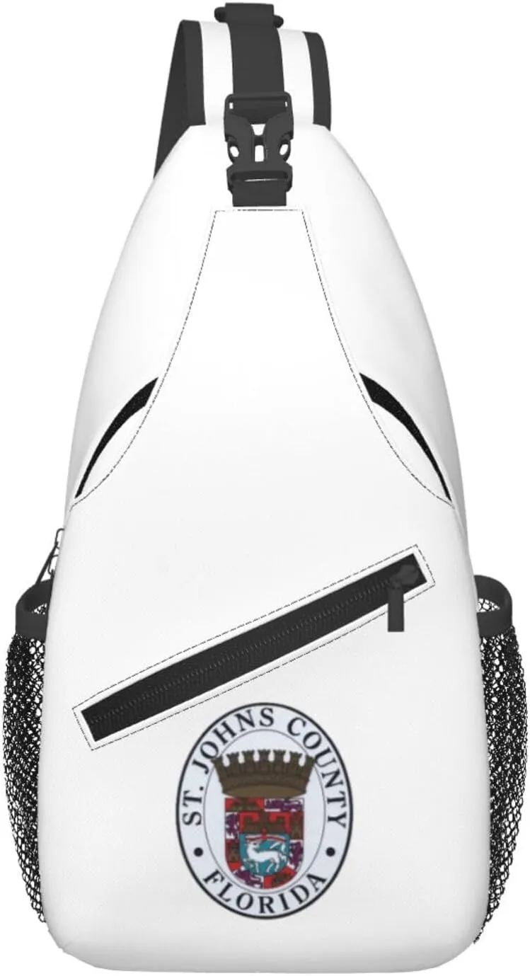 St Johns County Fl Seal Crossbody Bags For Women Men Chest Backpack Gym Shoulder Bag Travel Outdoor Sports Casual Crossbody Bags