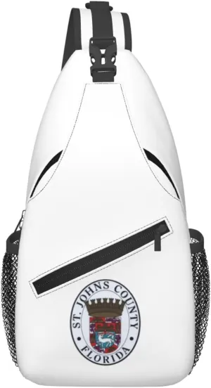 St Johns County Fl Seal Crossbody Bags For Women Men Chest Backpack Gym Shoulder Bag Travel Outdoor Sports Casual Crossbody Bags
