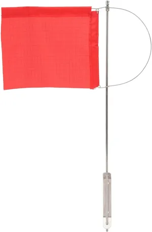 Stainless Steel Marine Mast Flag Wind Indicator, Sailboat Yacht Mast Mount Red Boat Flag for Monotype Sailing (140x120mm / 5.51x4.72 in)