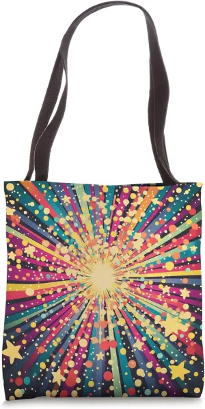 Starburst Explosion Art for Vibrant Festival Enthusiasts Tote Bag