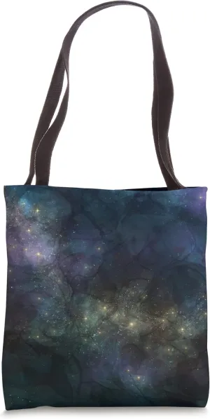 Starry Starlets Outer Space Universe Bluish Ebony Design Tote Bag