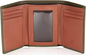 Stealth Mode Trifold Leather Wallet for Men with RFID Blocking
