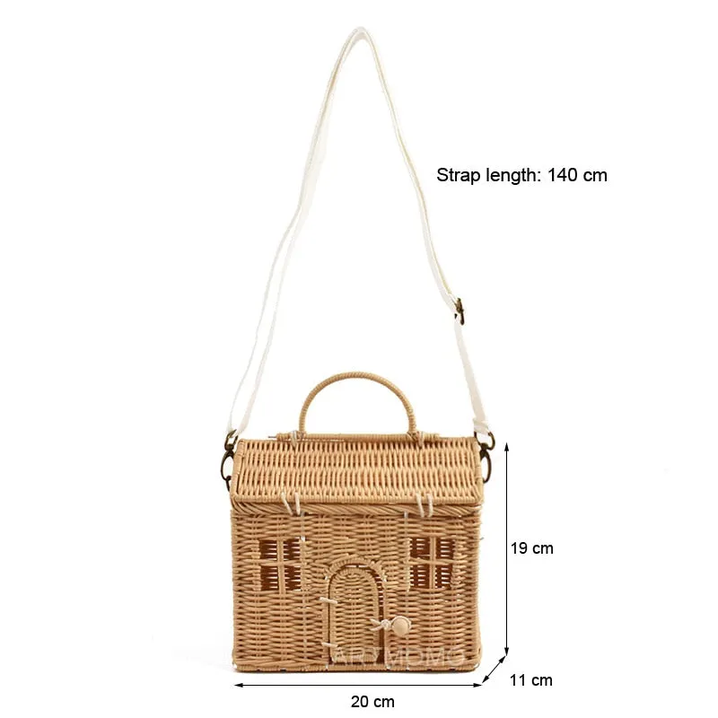 Straw Cottage Basket Bag