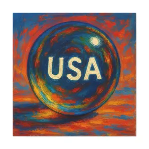 Stretched Canvas Wall Art - USA Globe Design - Colorful Home Decor, Gifts for friends, Gifts for love ones, Home decoration, Office decoration