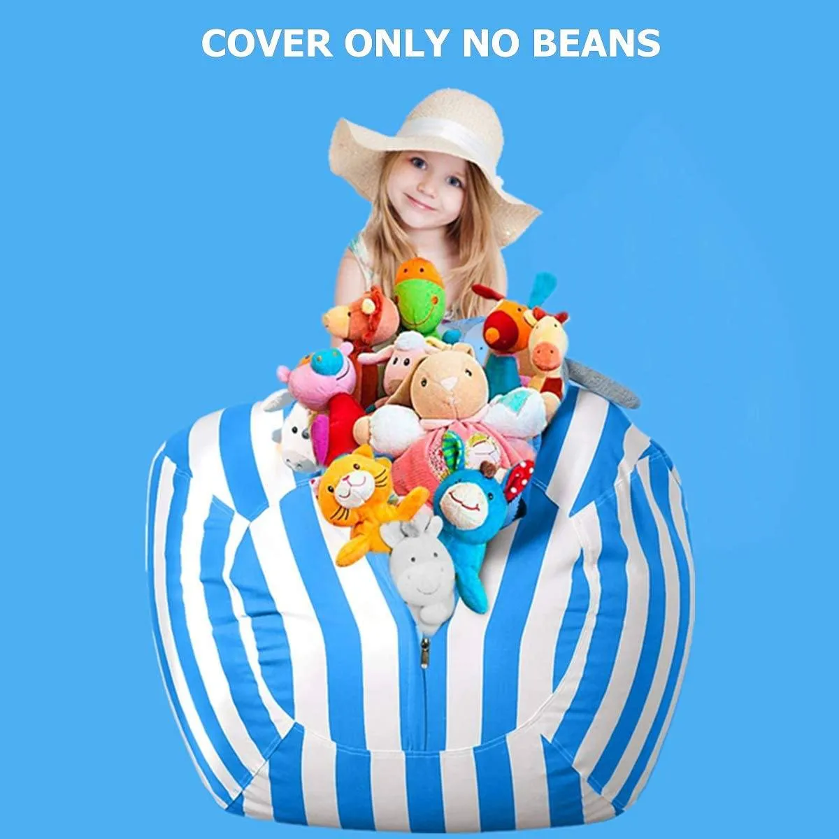 Stuffed Animal Storage Bean Bag Chair Cover